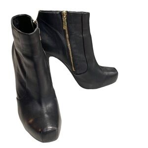 House of Harlow 1960 Leslie Platform Bootie Black SZ 9